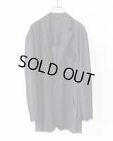 【ANTHEM A(アンセムエー)】WOOL RAYON TROPICAL BROKEN JACKET/ BLACK