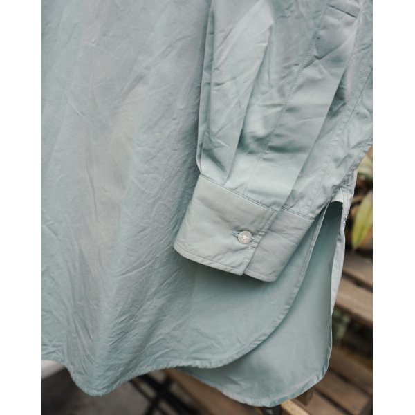 画像3: 【HEUGN(ユーゲン)】“Rob” BAND COLLAR SHIRT- Chambry green