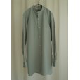 画像1: 【HEUGN(ユーゲン)】“Rob” BAND COLLAR SHIRT- Chambry green (1)