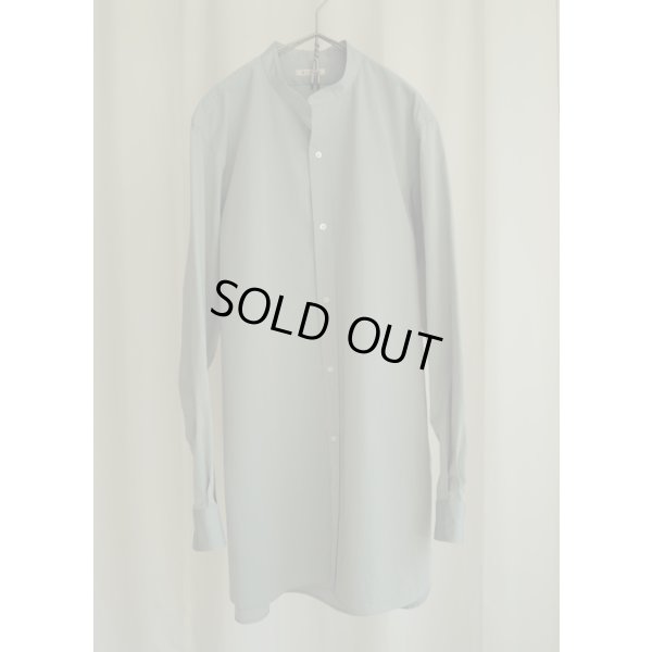画像1: 【HEUGN(ユーゲン)】“Rob” BAND COLLAR SHIRT- Chambry green