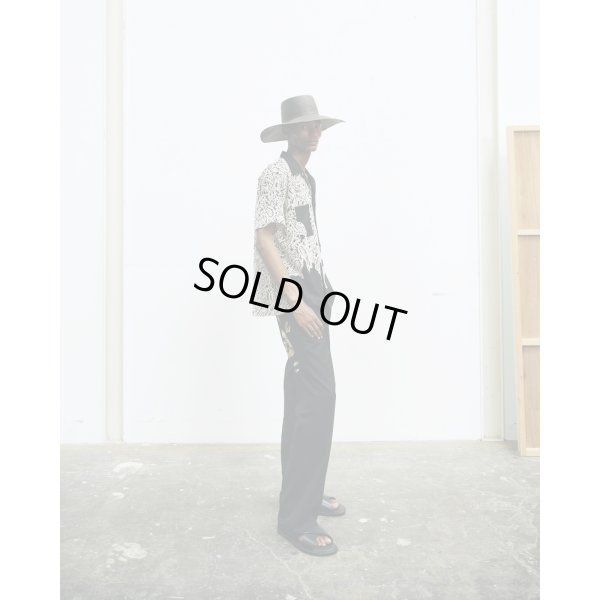 画像7: 【ANTHEM A(アンセムエー)】COMBINE EMBROIDERY OPEN COLLAR SHIRTS/ BLACK