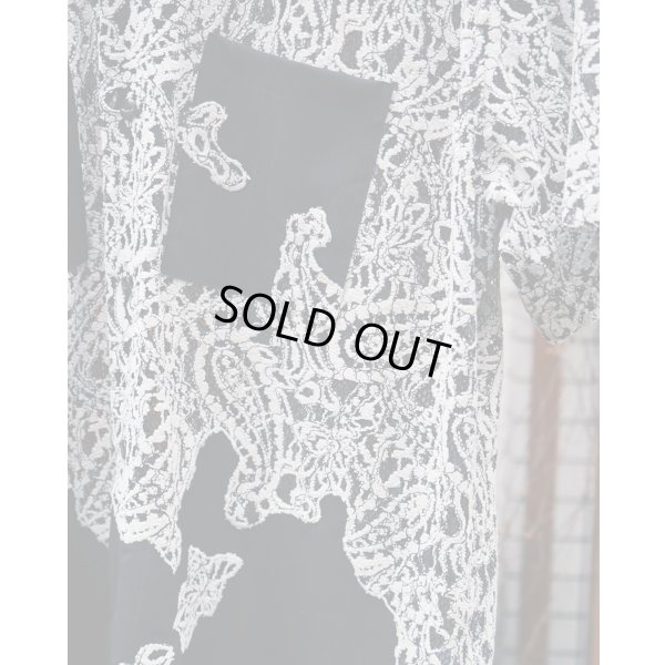 画像6: 【ANTHEM A(アンセムエー)】COMBINE EMBROIDERY OPEN COLLAR SHIRTS/ BLACK