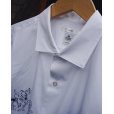 画像3: 【KAKAN(カカン)】HORIZONTAL COLLAR SHIRT〈K〉/ WHITE&HANDPAINT PRINT