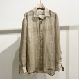 画像1: 【KAKAN(カカン)】HORIZONTAL COLLAR SHIRT/ BEIGE (1)