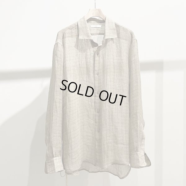 画像1: 【KAKAN(カカン)】HORIZONTAL COLLAR SHIRT/ BEIGE