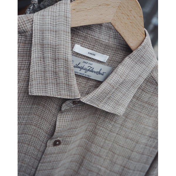 画像2: 【KAKAN(カカン)】HORIZONTAL COLLAR SHIRT/ BEIGE