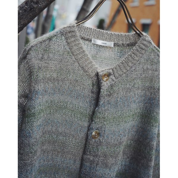 画像2: 【KAKAN(カカン)】MOHAIR JACQUARD CARDIGAN/ BEIGE MIX