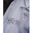 画像5: 【KAKAN(カカン)】HORIZONTAL COLLAR SHIRT〈K〉/ WHITE&HANDPAINT PRINT