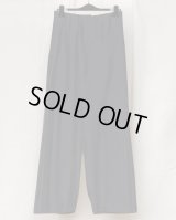 【GABRIELA COLL GARMENTS(ガブリエラコールガーメンツ)】SILK PONGEE CROSSED TROUSERS/ BLACK