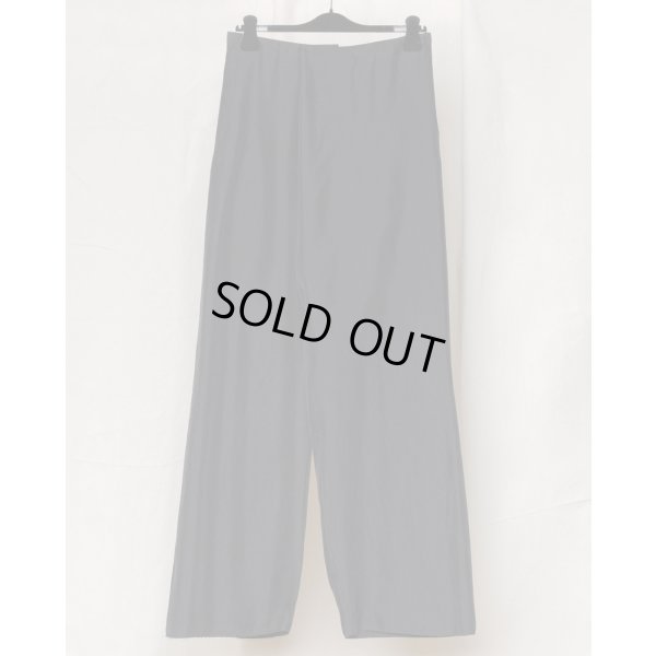 画像1: 【GABRIELA COLL GARMENTS(ガブリエラコールガーメンツ)】SILK PONGEE CROSSED TROUSERS/ BLACK