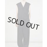 【GABRIELA COLL GARMENTS(ガブリエラコールガーメンツ)】SILK PONGEE SLEEVELESS SHIRT/ BLACK