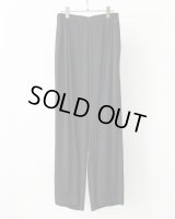 【ANTHEM A(アンセムエー)】SILKY VISCOSE 2TUCKS FLARE EASY PANTS/ BLACK