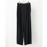 【ANTHEM A(アンセムエー)】SILKY VISCOSE 2TUCKS FLARE EASY PANTS/ BLACK