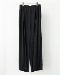 【ANTHEM A(アンセムエー)】SILKY VISCOSE 2TUCKS FLARE EASY PANTS/ BLACK
