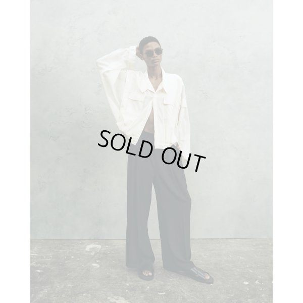 画像7: 【ANTHEM A(アンセムエー)】SILKY VISCOSE 2TUCKS FLARE EASY PANTS/ BLACK