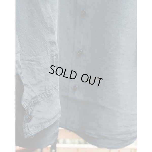 画像3: 【GABRIELA COLL GARMENTS(ガブリエラコールガーメンツ)】SILK PONGEE SHIRT/ BLACK