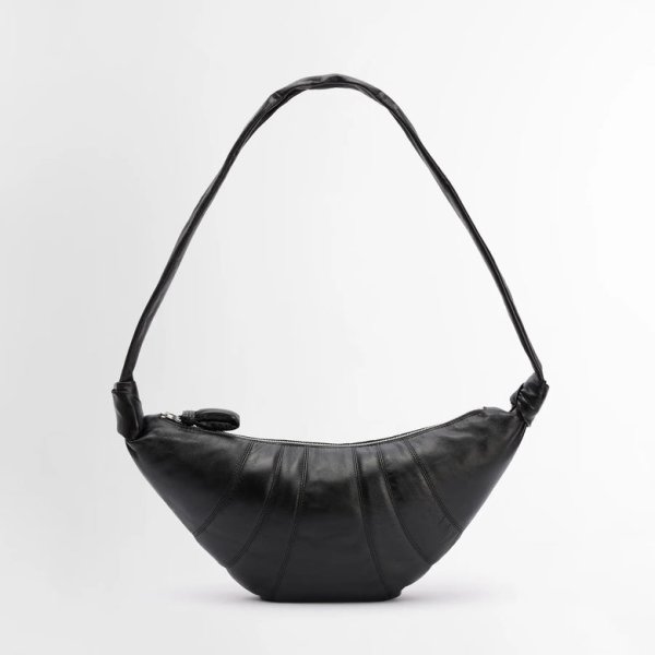 画像1: 【LEMAIRE(ルメール)】MEDIUM CROISSANT BAG SOFT NAPPA LEATHER/ BLACK