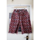 【FAF(エフエーエフ)】NEWCOMMUNE Aged Baggy Denim Shorts  ”Flower C”