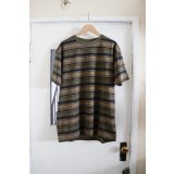 【FAF(エフエーエフ)】Cracked Stripe Tee  "NAVY"