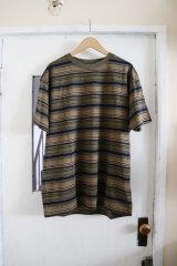 【FAF(エフエーエフ)】Cracked Stripe Tee  "NAVY"
