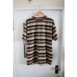 【FAF(エフエーエフ)】Cracked Stripe Tee  "BROWN"