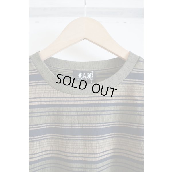 画像3: 【FAF(エフエーエフ)】Cracked Stripe Tee  "NAVY"