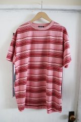 【FAF(エフエーエフ)】Cracked Stripe Tee  "RED"