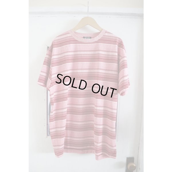 画像1: 【FAF(エフエーエフ)】Cracked Stripe Tee  "RED"