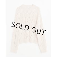 【OUR LEGACY(アワーレガシー)】CABLE SONAR ROUNDNECK/ Delicate Pink Fisherman Wool