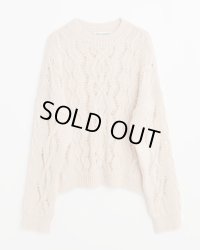 【OUR LEGACY(アワーレガシー)】CABLE SONAR ROUNDNECK/ Delicate Pink Fisherman Wool