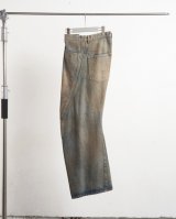 【NVRFRGT(ネヴァーフォーゲット)】3D TWISTED WIDE LEG JEANS/ MUD FADED INDIGO