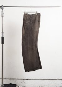 【NVRFRGT(ネヴァーフォーゲット)】3D TWISTED WIDE LEG JEANS/ MUD FADED BLACK