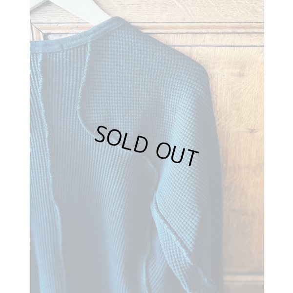 画像7: 【NVRFRGT(ネヴァーフォーゲット)】WAFFLE THERMAL LONG SLEEVE T-SHIRT/ BLACK