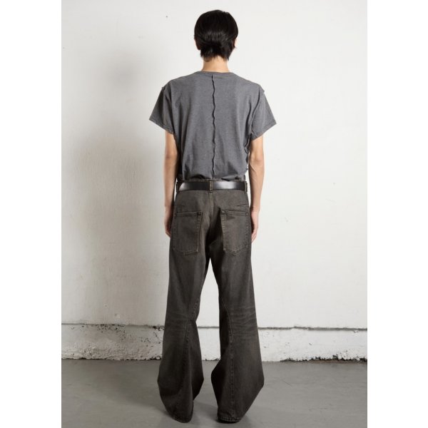 画像4: 【NVRFRGT(ネヴァーフォーゲット)】3D TWISTED WIDE LEG JEANS/ MUD FADED BLACK