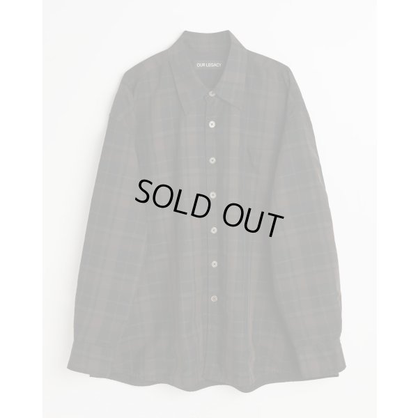 画像1: 【OUR LEGACY(アワーレガシー)】BORROWED SHIRT/ Black Sheer Shadow Check