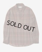 【ENCOMING(インカミング)】PULLOVER POCKET SHIRT/ BROWN×ORANGE