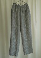 【HEUGN(ユーゲン)】“Cooper” EASY PANTS PRINT - Navy