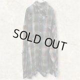 【LES SIX(レシス)】Destroyed Mega Flannel/ Green