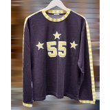 【BODE(ボーディ)】MEDALIST APPLIQUE LS TEE/ BROWN