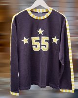 【BODE(ボーディ)】MEDALIST APPLIQUE LS TEE/ BROWN