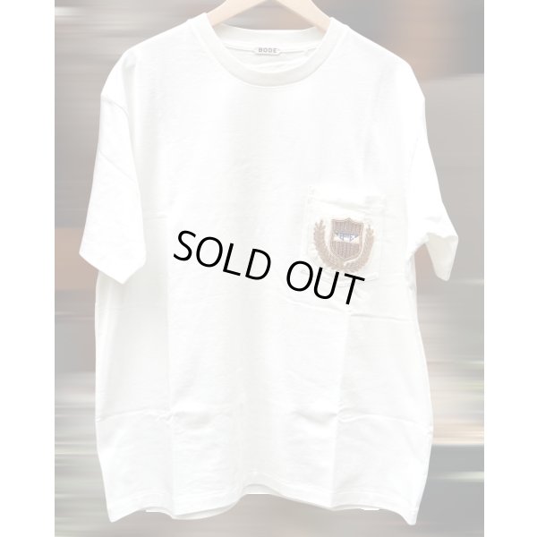 画像1: 【BODE(ボーディ)】SPORTSMAN PATCH POCKET TEE/ CREAM