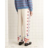 【BODE(ボーディ)】BEADED GARDEN PARTY TROUSERS / ECRU MULTI