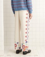 【BODE(ボーディ)】BEADED GARDEN PARTY TROUSERS / ECRU MULTI