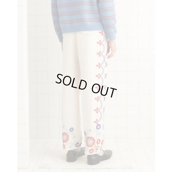 画像1: 【BODE(ボーディ)】BEADED GARDEN PARTY TROUSERS / ECRU MULTI