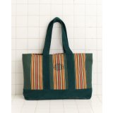【BODE(ボーディ)】PARAKEET STRIPE TOTE/  GREEN MULTI