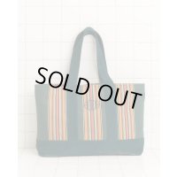 【BODE(ボーディ)】PARAKEET STRIPE TOTE/  GREEN MULTI