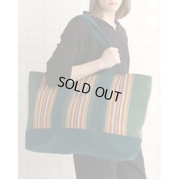 画像3: 【BODE(ボーディ)】PARAKEET STRIPE TOTE/  GREEN MULTI