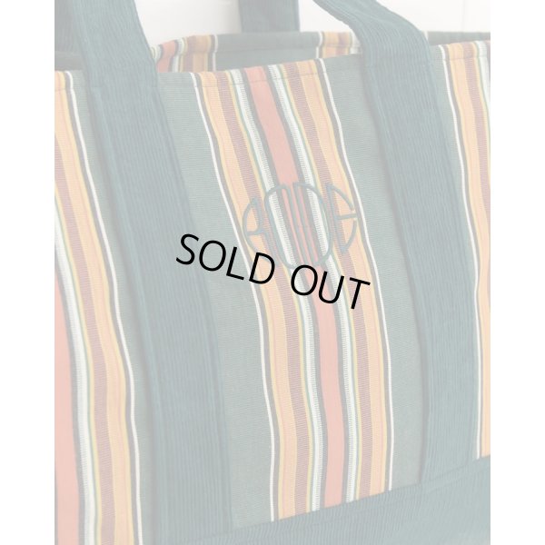 画像2: 【BODE(ボーディ)】PARAKEET STRIPE TOTE/  GREEN MULTI
