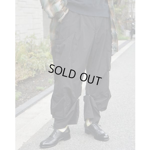 画像8: 【ensou.(エンソウ)】Draped-pocket Pants/ Black