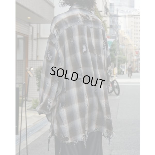 画像6: 【LES SIX(レシス)】Destroyed Mega Flannel/ Brown